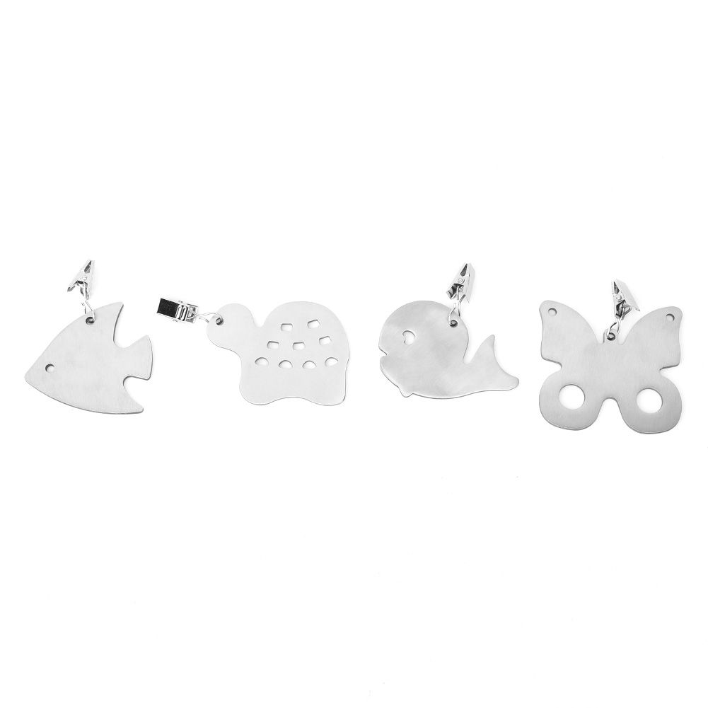 4Pcs Innovative Thicken Stainless Steel Tablecloth Clip Pendant Table Portable