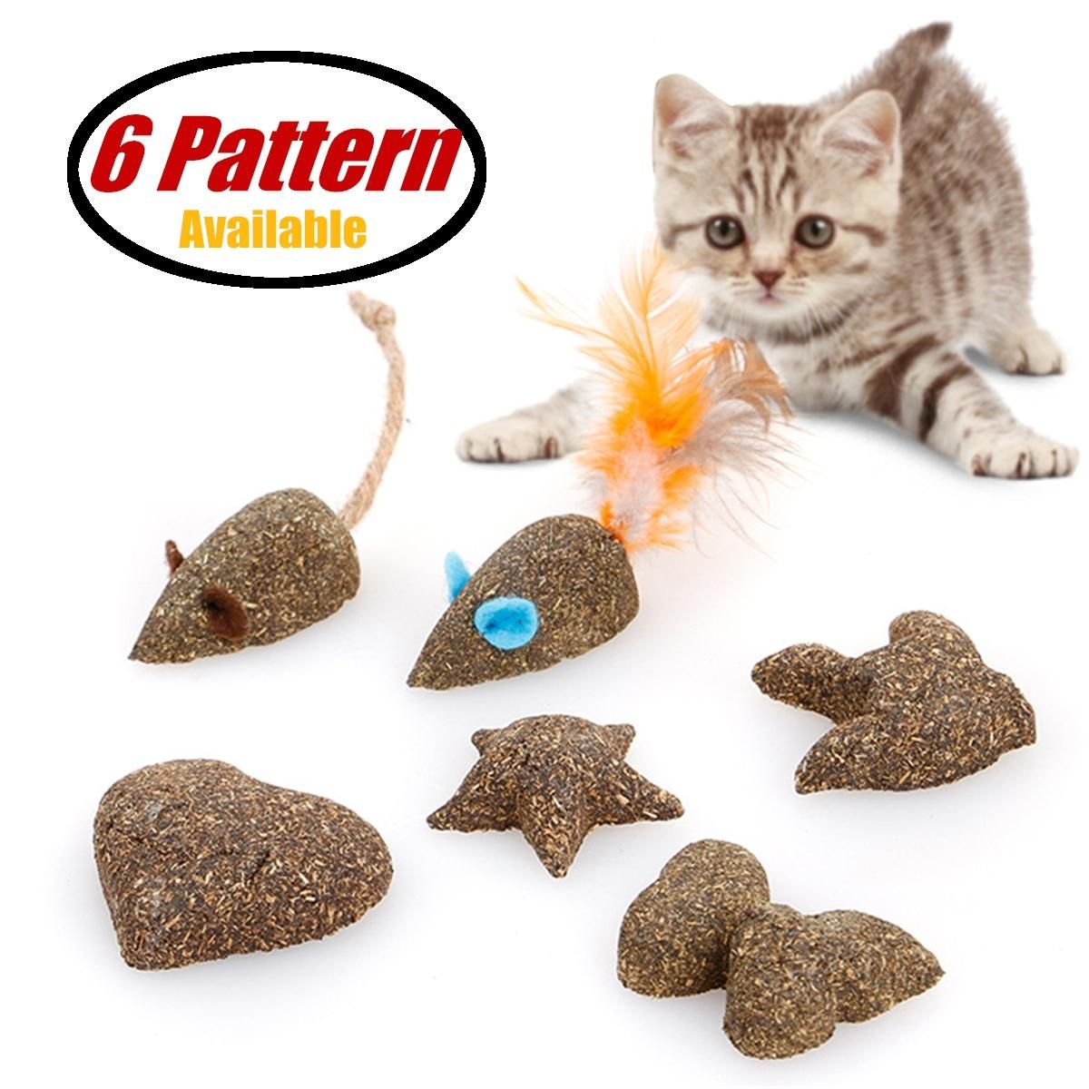 1 Pcs Cat Natural Catnip Edible Ball Appliances Mint Toy for Cat Kitten Treating Menthol Flavor Cat Kitten Toys Pet Cat Supplies - Pentagram star
