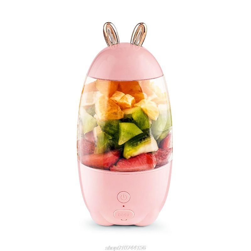 330ml Portable Mini USB Rechargeable Electric Juicer Bottle Cup Fruit Blender Mixer Rabbit Shape Jy23 21 Dropship