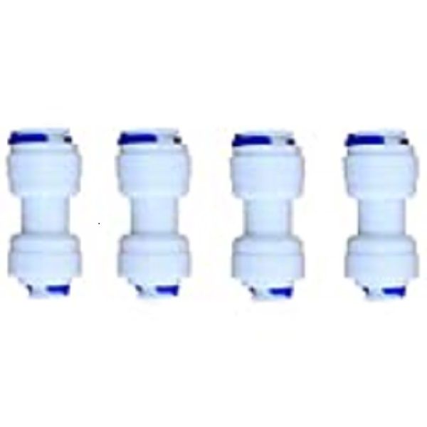 4 Piece RO 1/4 "- 1/4" - Straight Connector Connector (Push Fit on Both Sides)