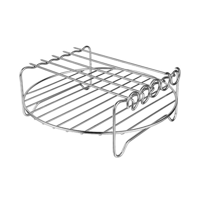 2 Pcs Air Fryer Accessories Air Fryer Rack Set Multi-Purpose Double