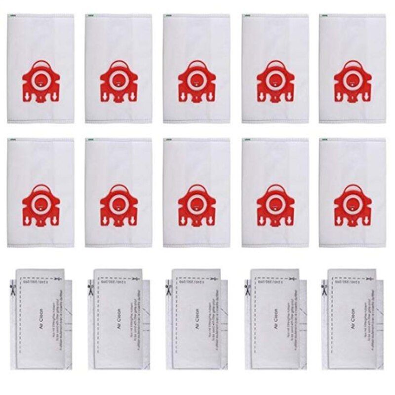 1Set for Dust Bag Vacuum Cleaner Filter Bag for FJM Air Clean Vacuum Cleaner-White red