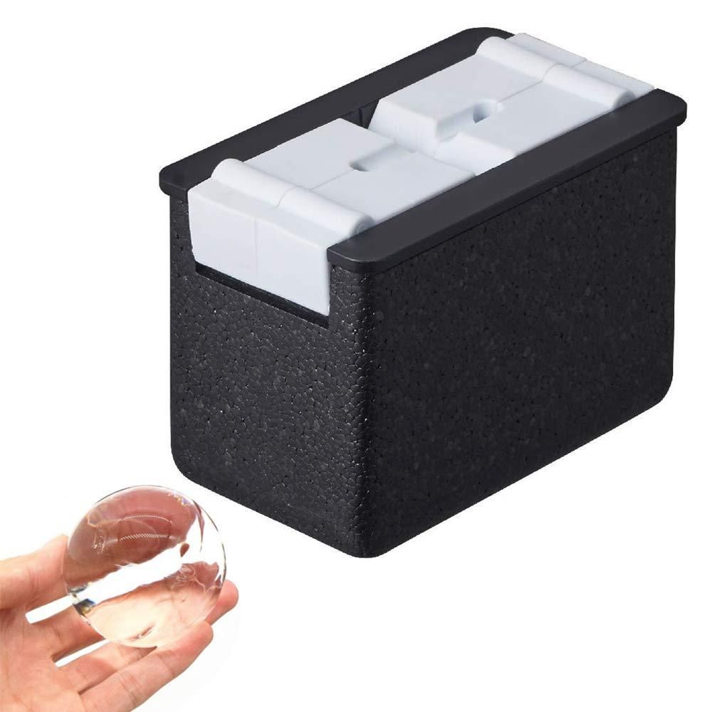 YCOO Crystal Clear Ice Ball Maker - Ice Ball Spherical  Tray Mould Maker(Bubble-Free, 2-Cavity 2.35" Mold）