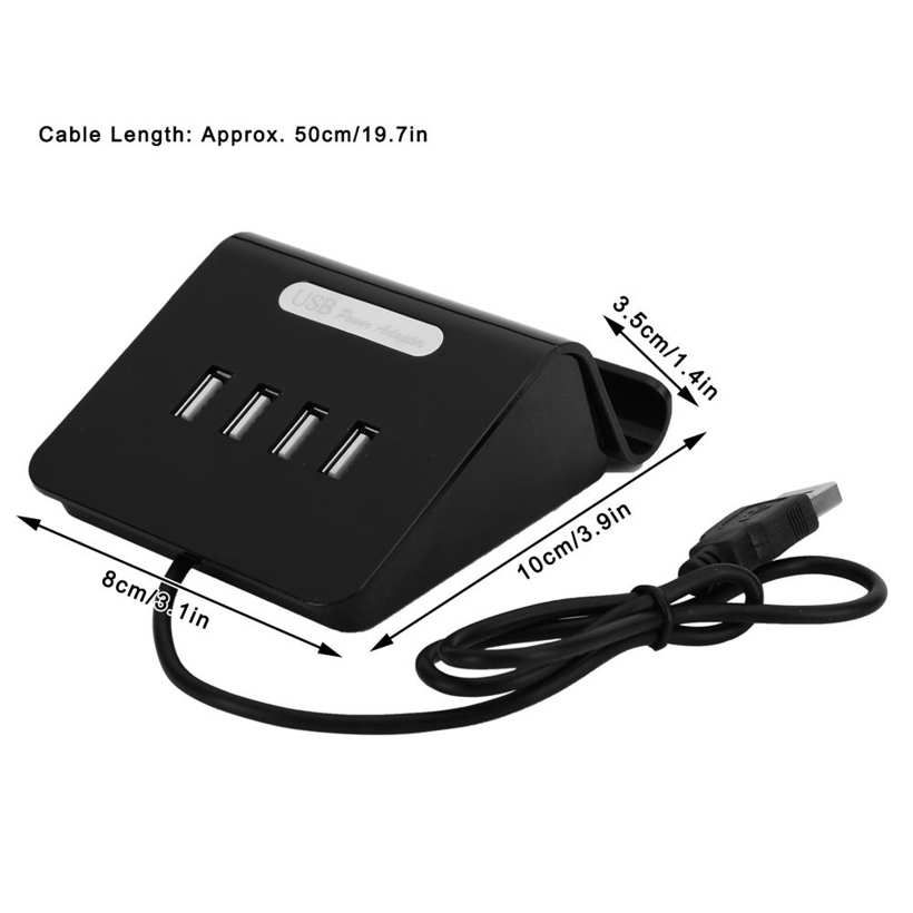 Limeng La 4 Port USB HUB Splitter Power Adapter with Phone Holder for Android/IOS