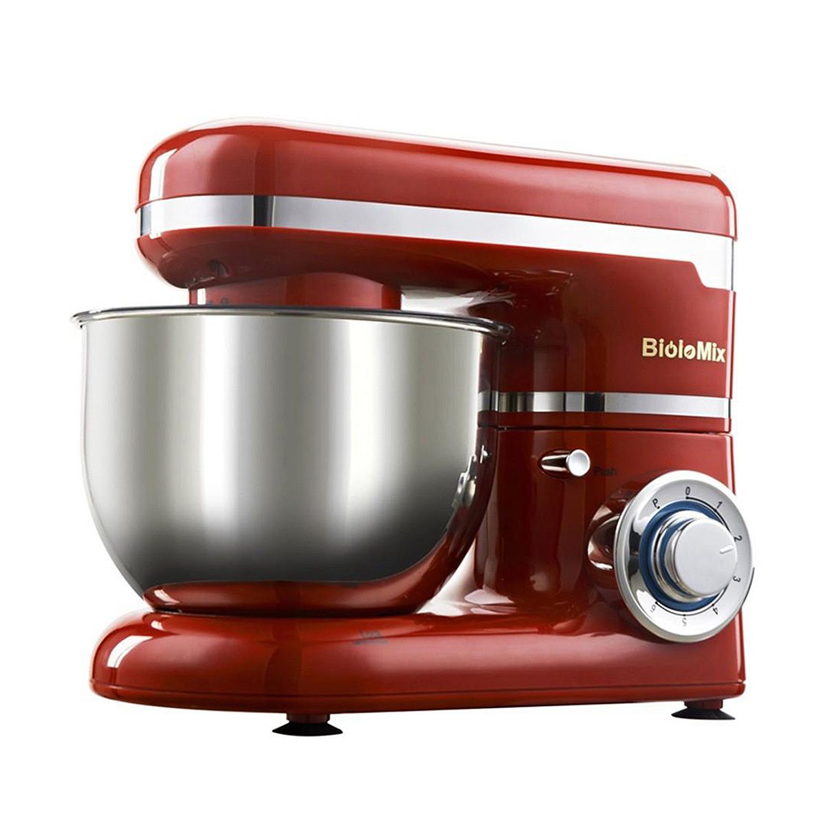 1200W 4L Stainless Steel Bowl 6-speed Kitchen Food Stand Mixers Cream Egg Whisk Blender Cake Dough Bread Maker Machine