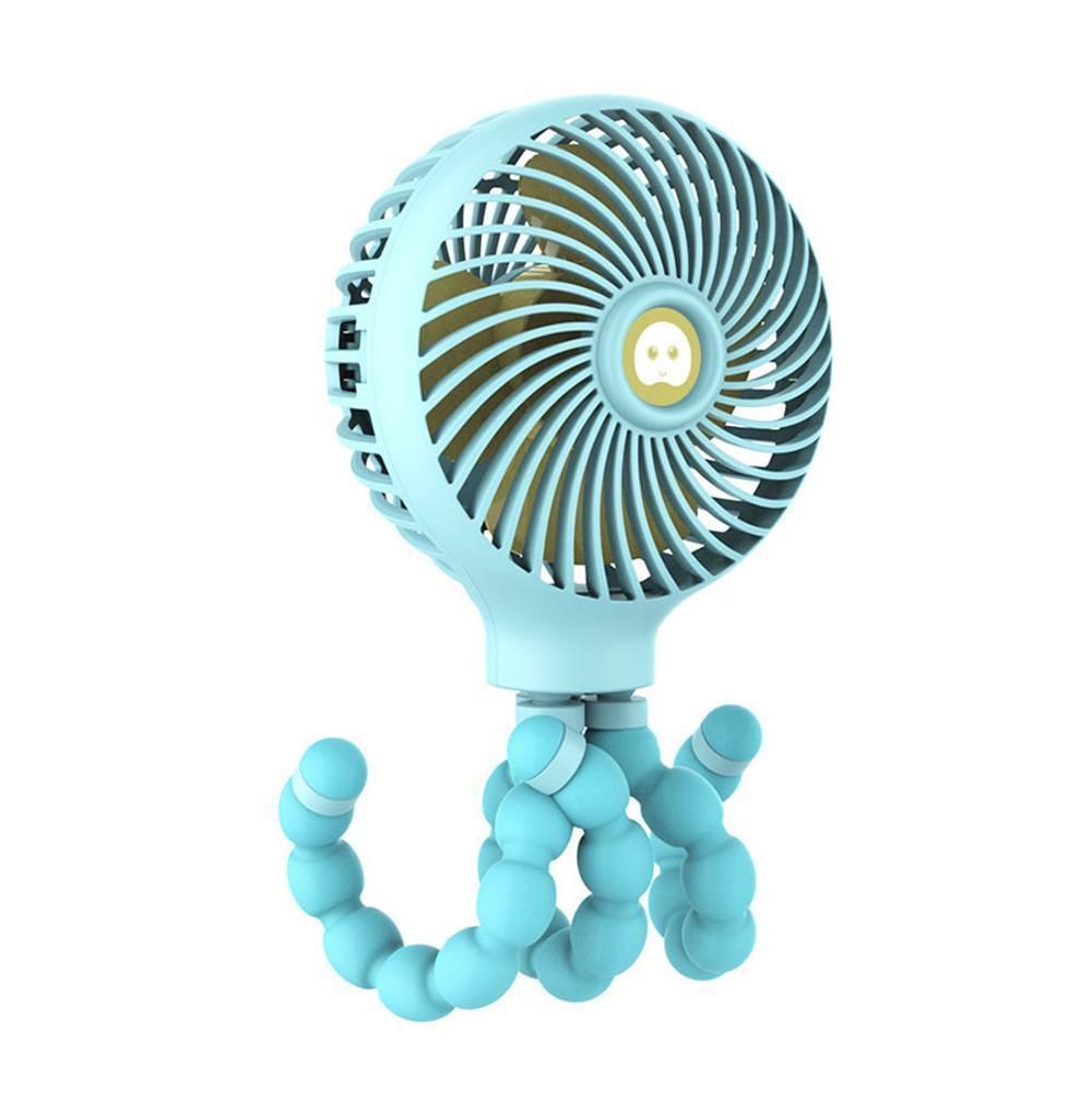 8W 2200mAh Octopus Deformation Car Seat Back Dashboard Fan Round Type Protable