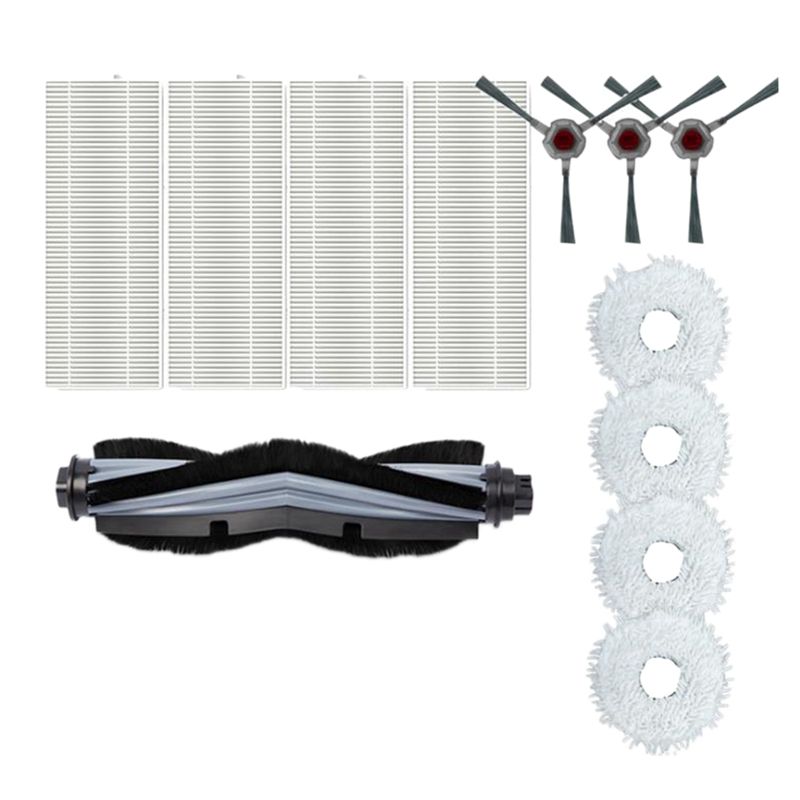 12 Pcs Replacement Parts for Ecovacs Deebot N9+ Robotic Vacuum Cleaner Main Brush Filter Side Brush Accessory Kit
