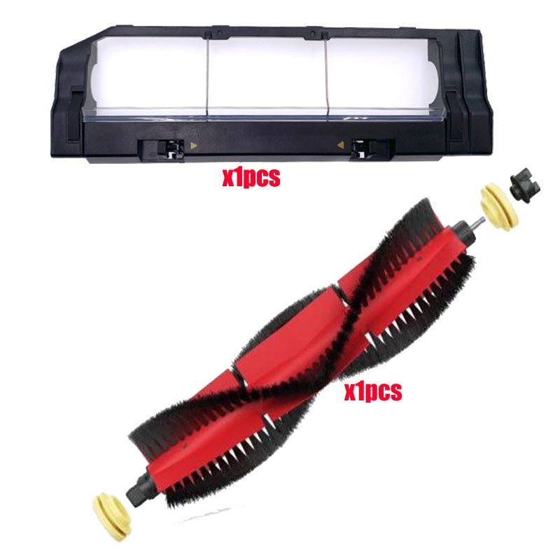 For XiaoRoborock S5 Max S6 S50 S51 S55 Vacuum Cleaner Parts Accessories HEPA Filter + Side Brush + Main Brush + Mop Cloths-A