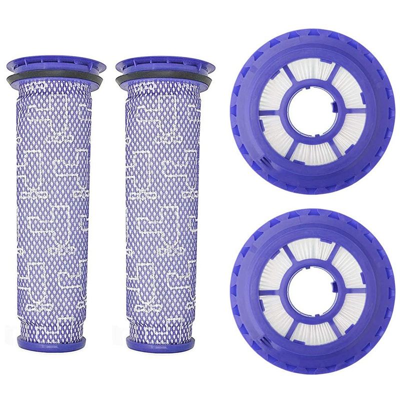 2 Pack HEPA Post Filters & 2 Pack Pre Filters Replacement for Dyson DC65 DC66 DC41 UP13 UP20 Animal, Multi Floor