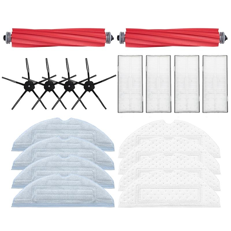 JAERBEE For Xiaomi Roborock T7S S7 T7S Plus Disposable Mop Rag,Main Brush,Filter Mopping Cloths Robot Vacuum Cleaner Pads
