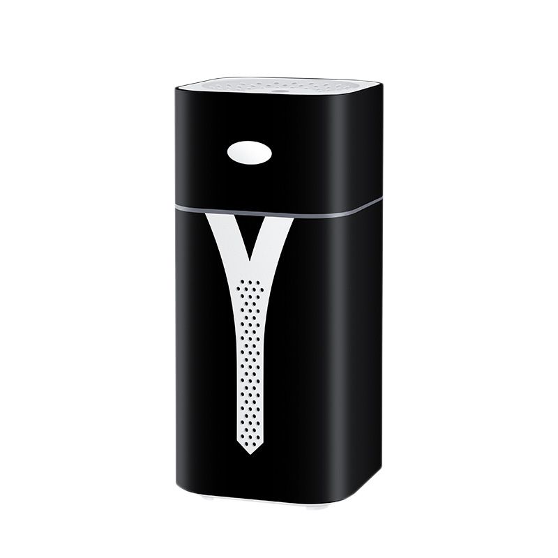 Essential fluid Diffuser Air Humidifier, USB Air Fresher with 7 Colors Light By Nano Spray Technology for Car Office Black