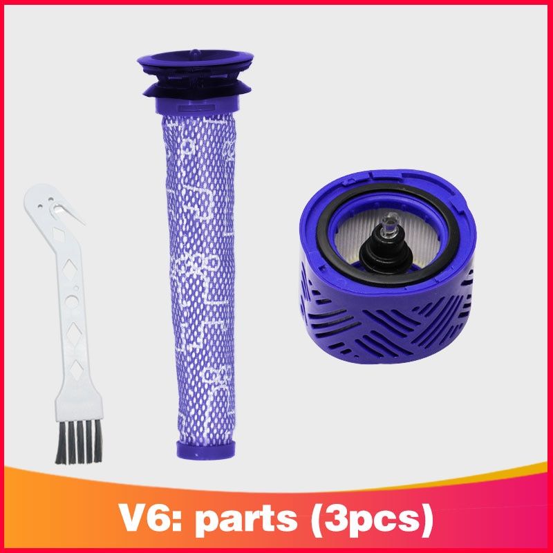 Pre-Filter Post Filter Kit for Dyson V6 e Exclusive Cordless Stick Vacuum Cleaner Replaces Part 965661-01 / 966741-01-Set D