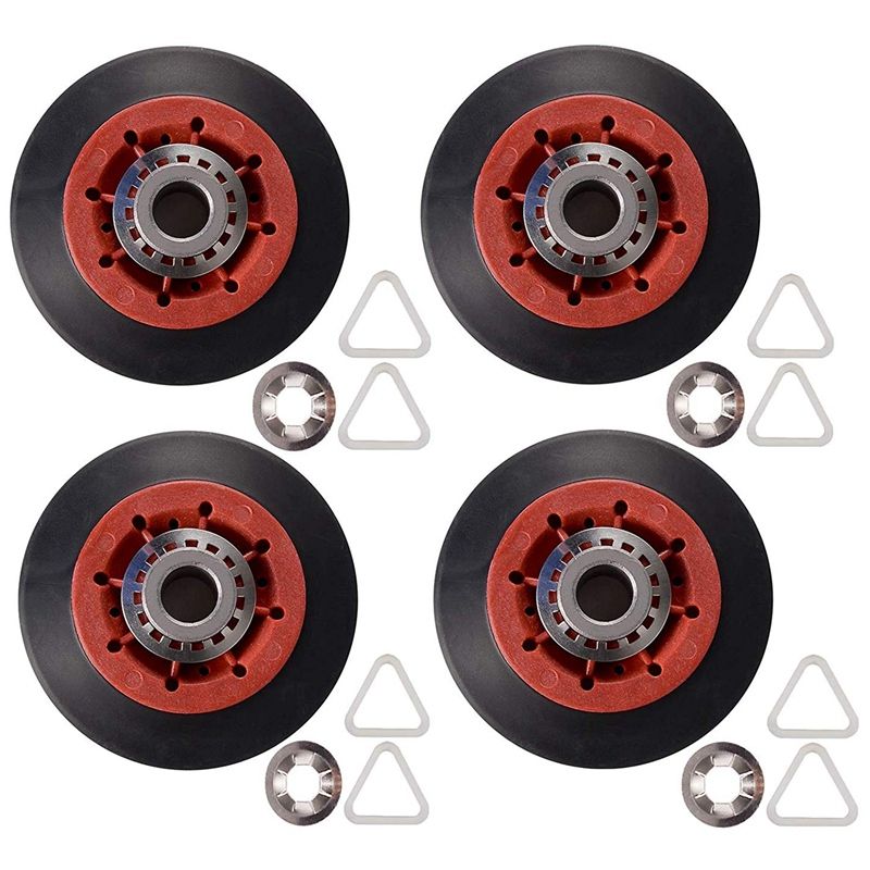 4PCS 8536974 Dryer D Roller Fit for Whirll, Kenmore - Replaces 8536974, 8536973, W10314171, WPW10314173, PS11752609