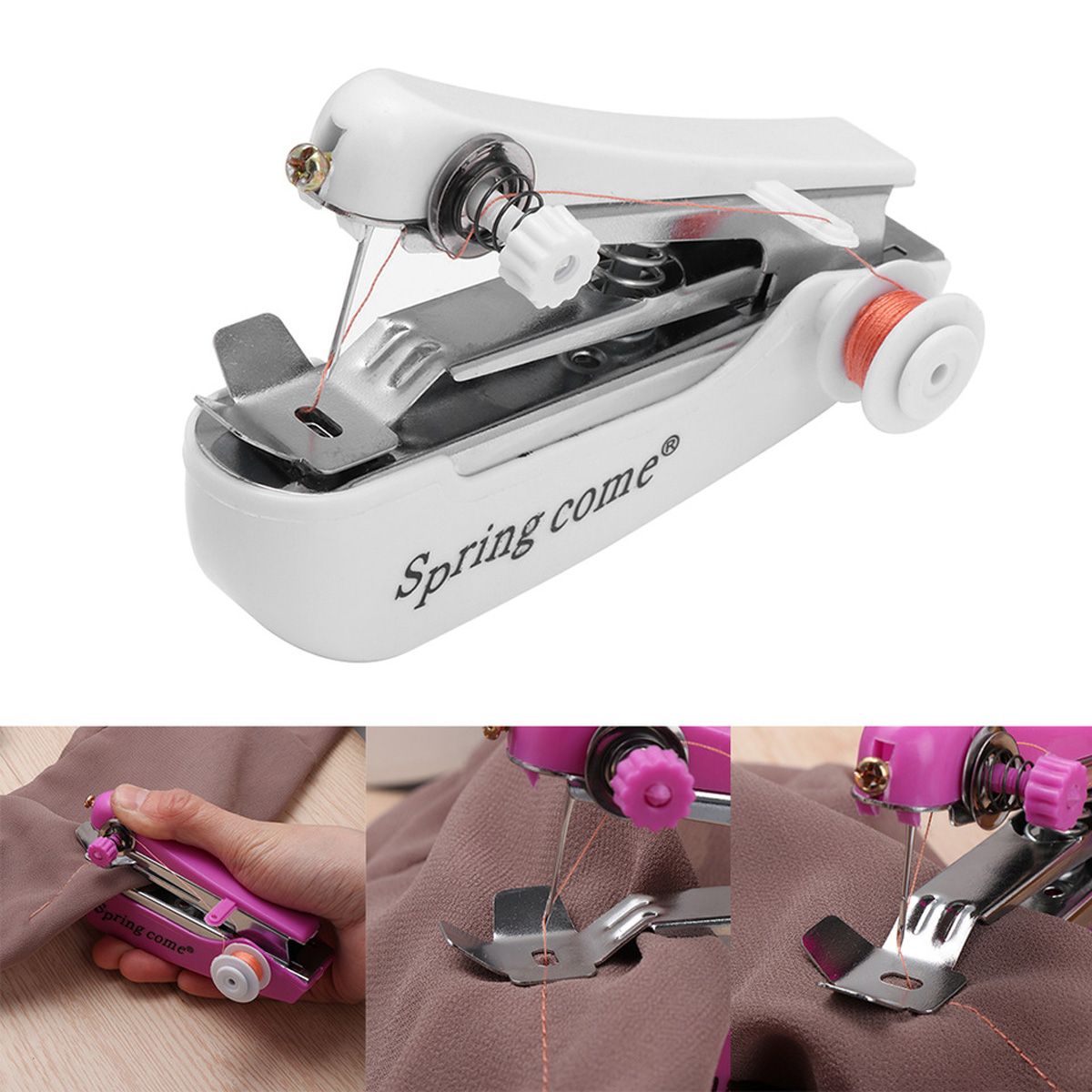 Manual Mini Handheld Sewing Machine-Multicolor