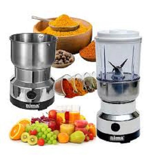 Nima 2 in 1 Electric Grinder & Juicer for A-Z Dry Spice - Silver