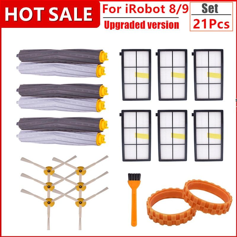 For IRobot Roomba Parts Kit Series 800 860 865 866 870 871 880 885 886 890 900 960 966 980 - Brushes and Filters-21pcs