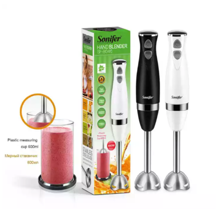 Sonifer Hand Blender Mixer Stainless Steel Silent Motor (Free Mug)