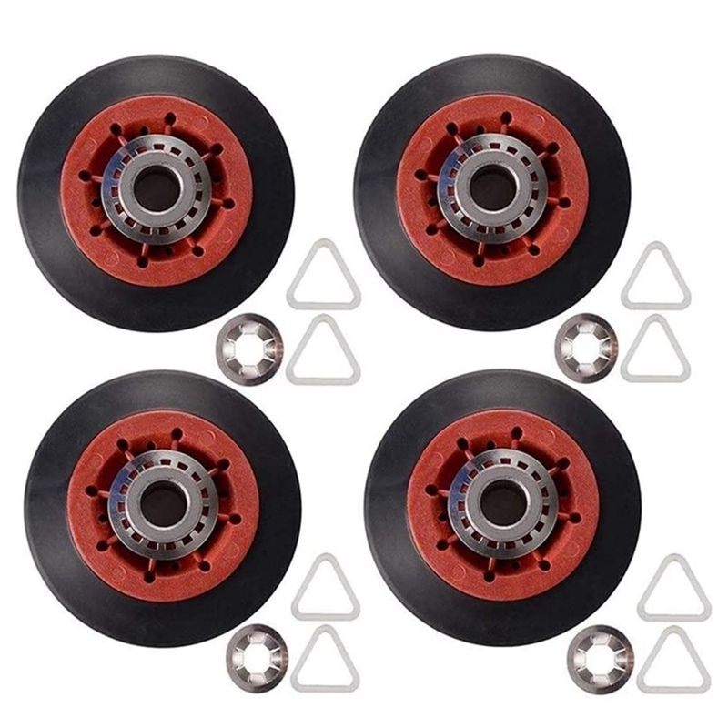 4PCS Roller D Dryer Fit for Whirll, Kenmore - 8536974 Replaces, 8536973, W10314171, WPW10314173, PS11752609