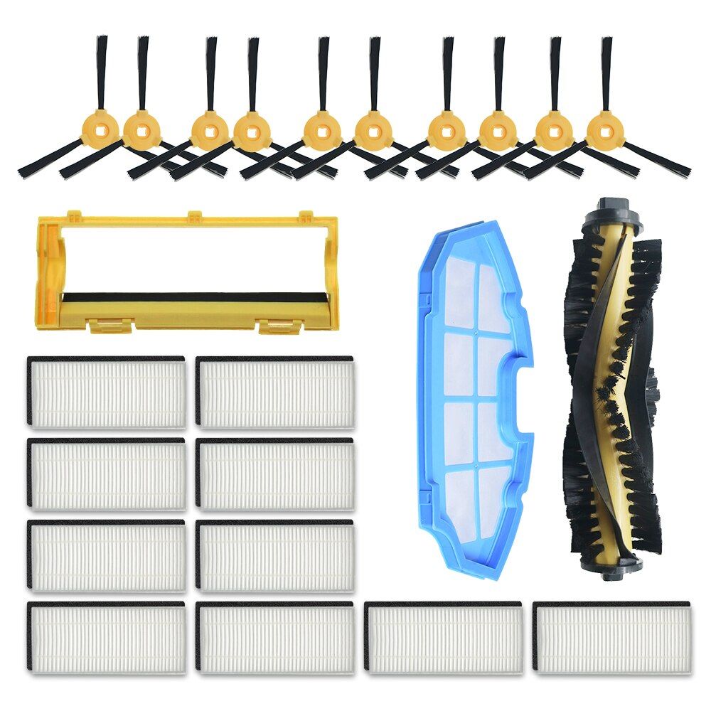 Hepa Filter Side Brush for CONGA EXCELLENCE 990 for Ecovacs Deebot N79S N79 Eufy RoboV11 11C Brush cover  Primary Filter-33pcs