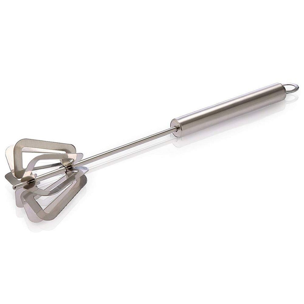 Stainless Steel Hand Push-Down Rotate  Mixer, Stainless Steel Spring Mixi Egg/Lassi/Butter Milk Maker/Mixer Hand Blender