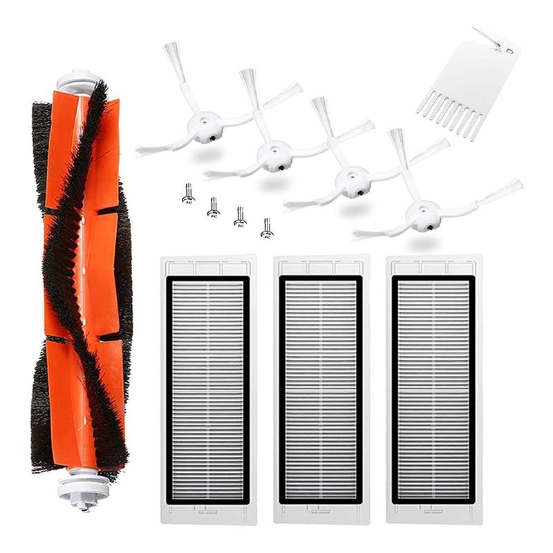 Xiaomi রবারক s50 s51 s55 s6 এর জন্য 13 প্যাক আনুষাঙ্গিক কিট, প্রধান ব্রাশ, হেপা ফিল্টার, সাইড ব্রাশ, ক্লিনার টুল