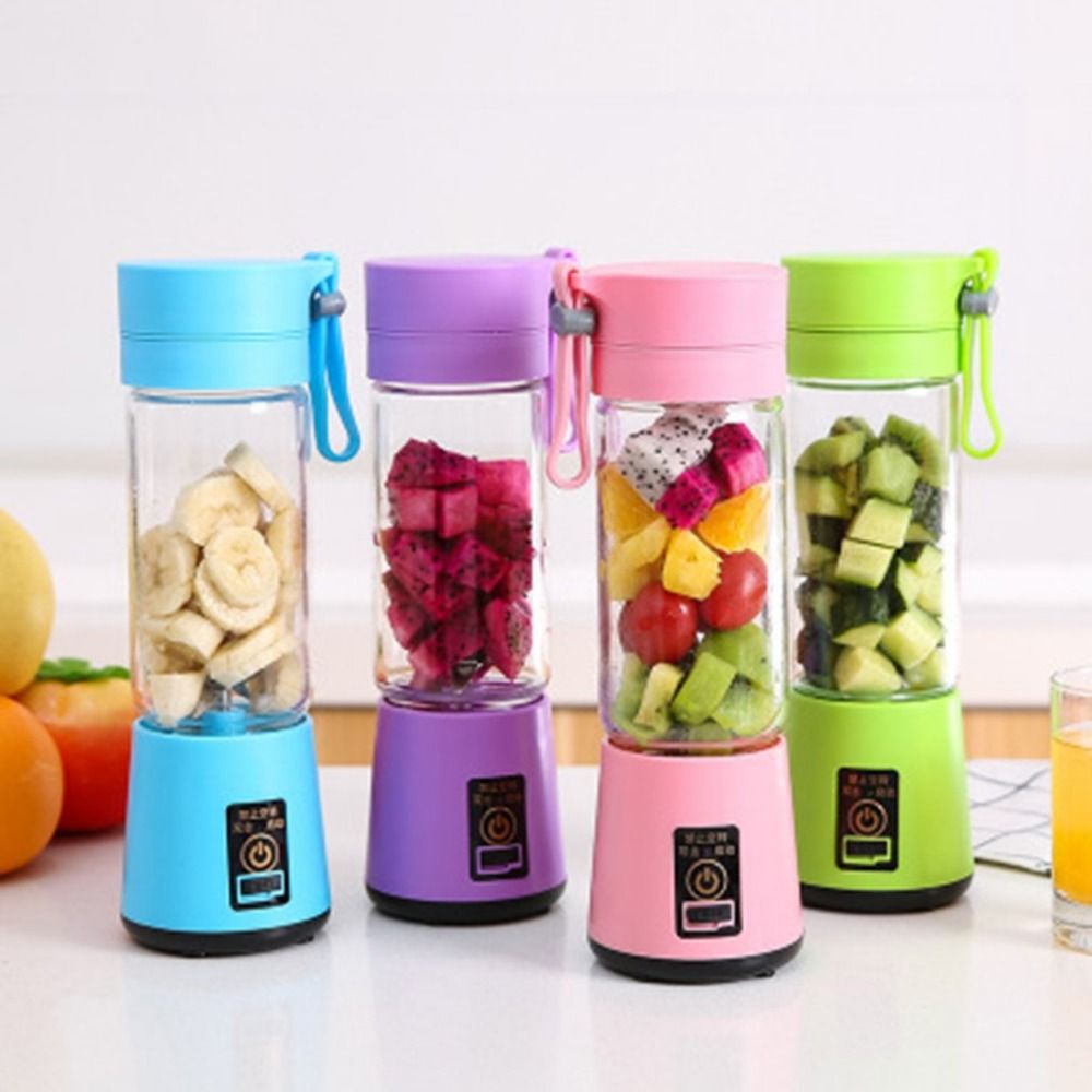 Mini USB Rechargeable Portable Electric Fruit Juicer - Smoothie Maker - Blender Machine- MultiColor