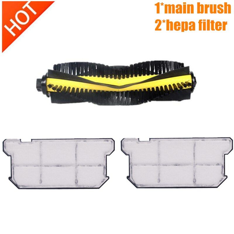 chuwi ilife v7 v7s v7spro V7s plus Robotic Vacuum Cleaner parts kit main brush+side brush+dust hepa filter+mop cloth accessories-3p