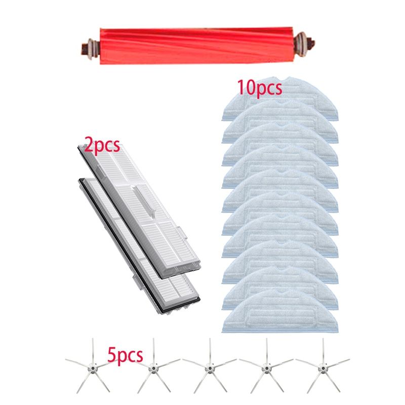 Hepa filter Mopping Cloths Side brush for XiaoRoborock T7S T7plus T7Splus S7 Mopping Cloth Spare Parts-as tpicture