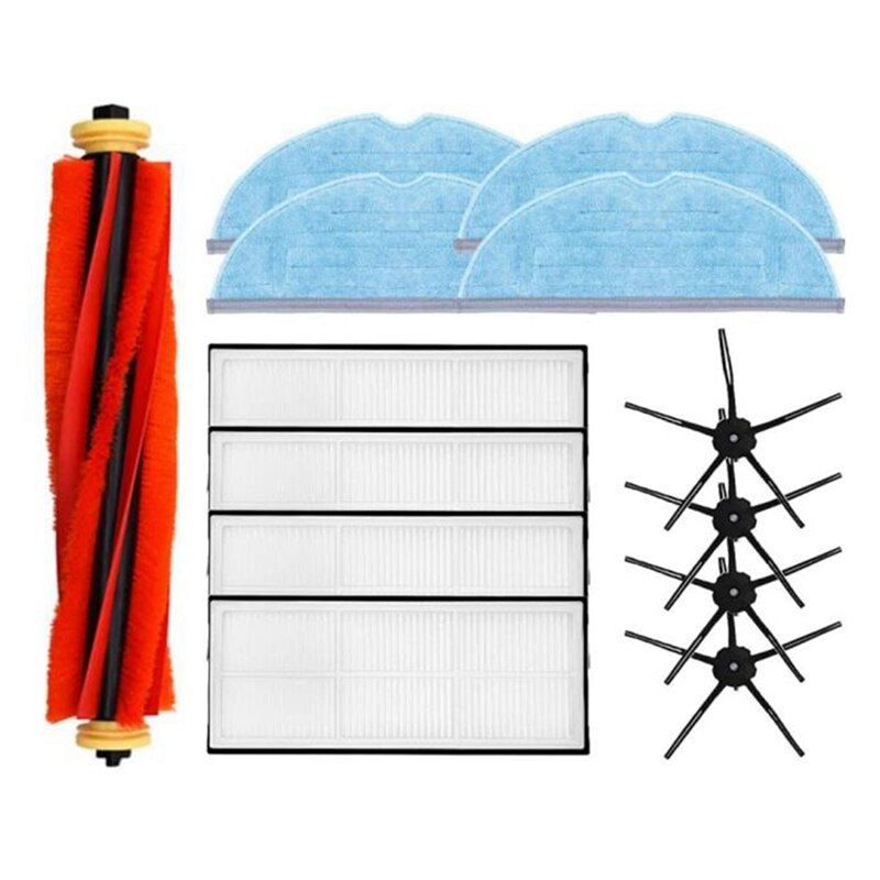 Promotion!For Roborock S7 Accessories Main Side Brush Mop Cloths HEPA Filter for Robot Vacuum Cleaner Spare Replacement-Red