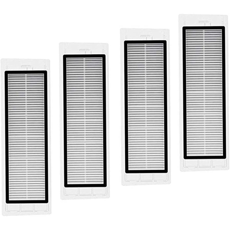 রবারক এস 5 ম্যাক্স এস 6 e20 e25 e35 c10 s50 xiaomi রোবট ভ্যাকুয়াম, 4-প্যাকের জন্য ফিল্টার রিপ্লেসমেন্ট