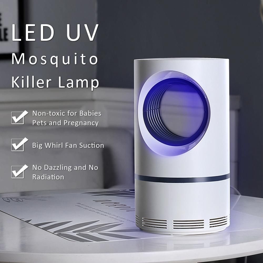 USB Powered Mosquito Killer Light LED UV Silent Insect Trap Lamp with Suction Fan Pest Control Fly Catcher Anti-Mosquito Dispeller