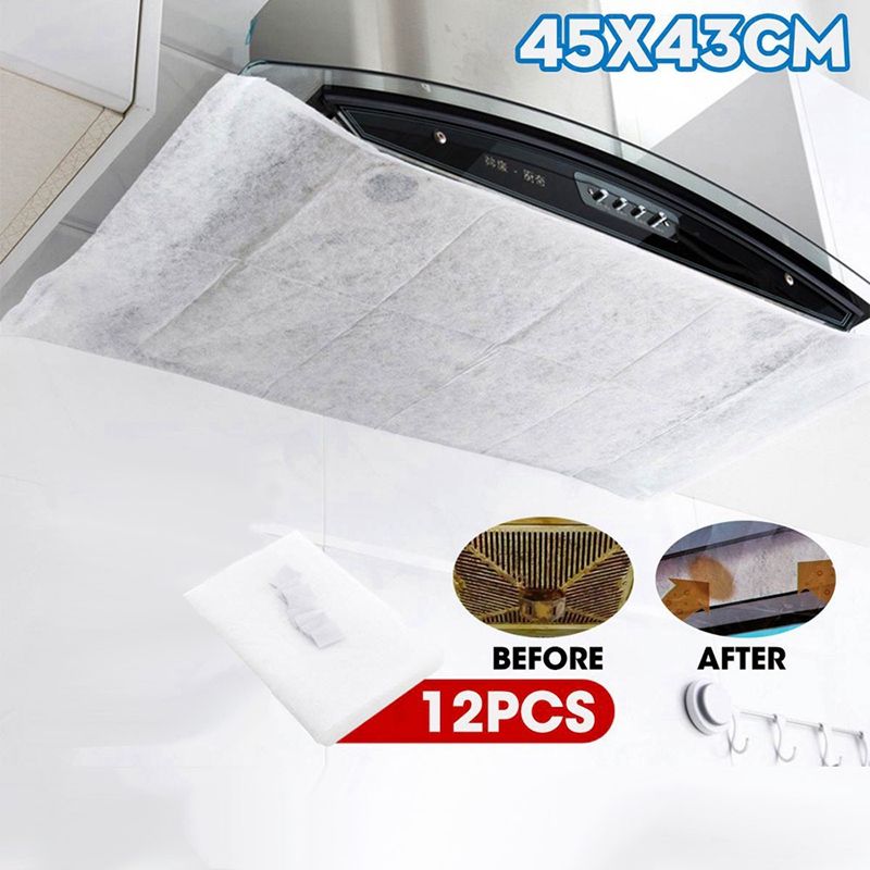 Range -Absorbing Paper Filter Membranes Range Kitchen Anti-Smoke Stickers Filter Screens Cover