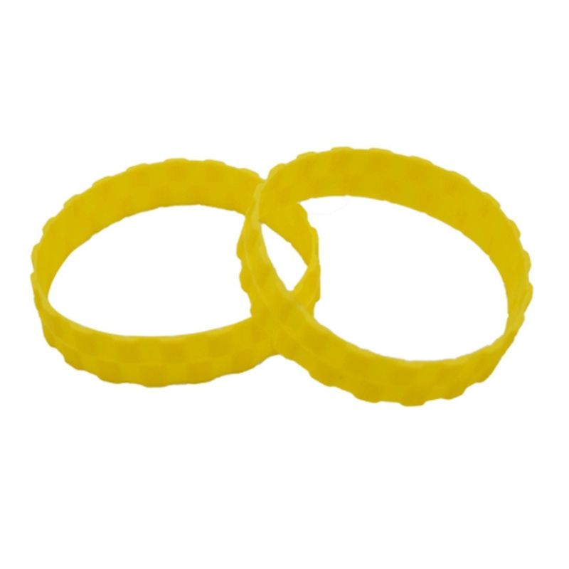 2Pcs Robot Vacuum Cleaner Anti-Skid Anti-Wear Tire Skin for Xiaomi Mijia Irobot Sweeping Robot ,Yellow