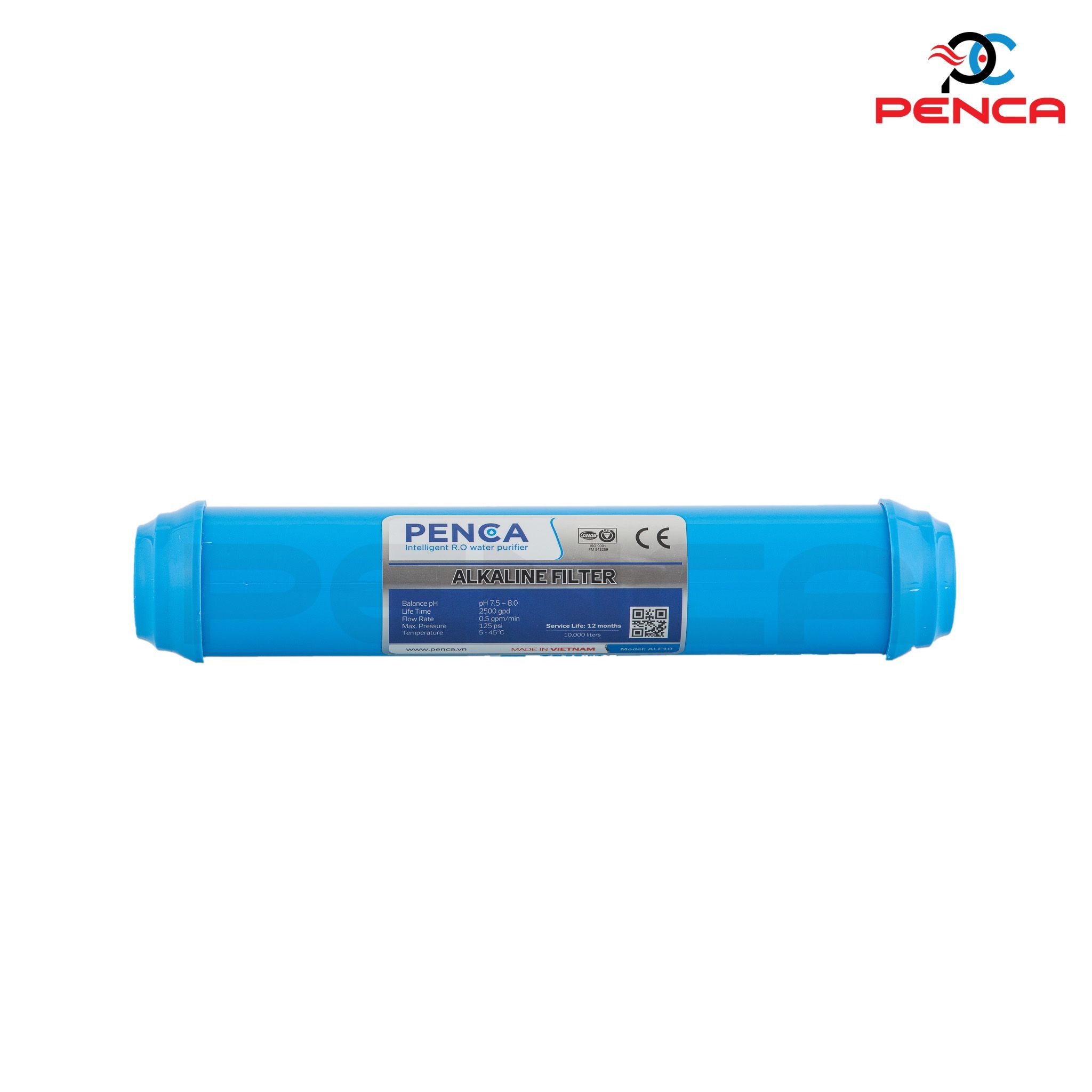 Alkaline ro water filter cartridge, improved water graph