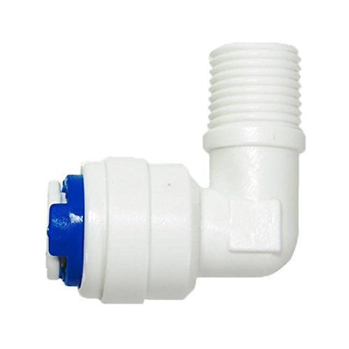 2 Pcs RO Outer Pre Filter Elbow Connector 3/8" Size Pipe x 1/4" Male Thread -3/8" (Big RO 10mm Pipe)
