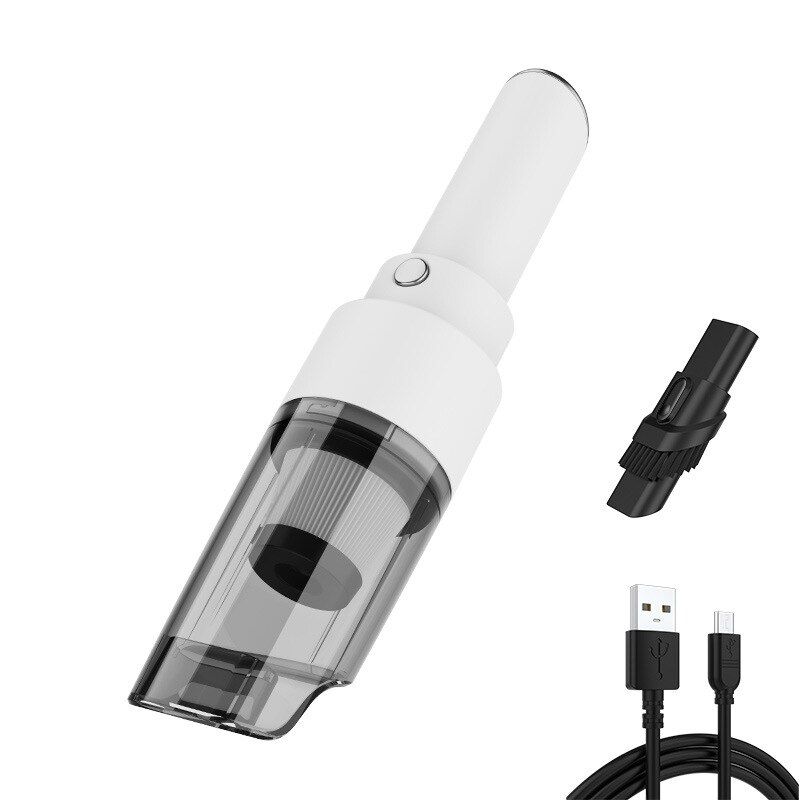 4500Pa Powerful Suction Car Vacuum Cleaner 100w High Power Wireless Vacuum Cleaner Household Rechargeable Vacuum Cleaner-Wireless White