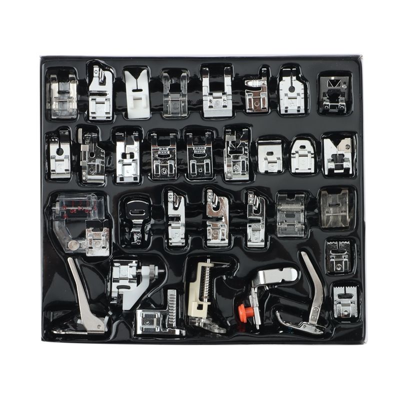 ZOROOM 32PCS Sewing Machine Accessories Knitted Blind Stitch Darning Presser Foot Kit Suitable for Most Sewing Machine Brands