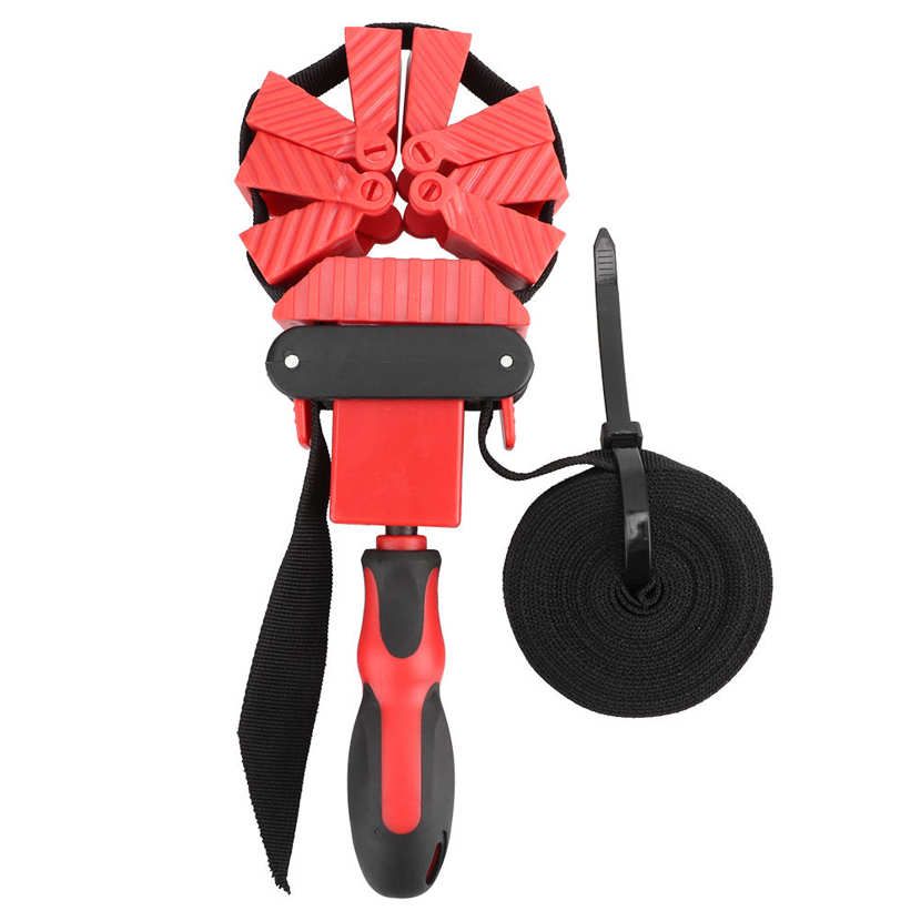 Multi-functional Woodworking Band Clamp Right Angle Clip Adjustable Frame with Nylon Rope