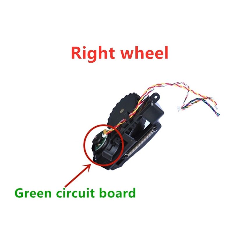 Robot Vacuum Cleaner Right Wheel Left Wheel for Conga 3090 3092 s3090 Robotic Vacuum Cleaner Spare Parts Accessories Replacement-Green R x1pcs