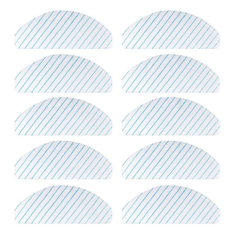 10 Pcs for Ecovacs T9 Power Max Aivi Series Accessories Cleaning Cloth Robot Vacuum Cleaner Mopsweeping Spare Parts