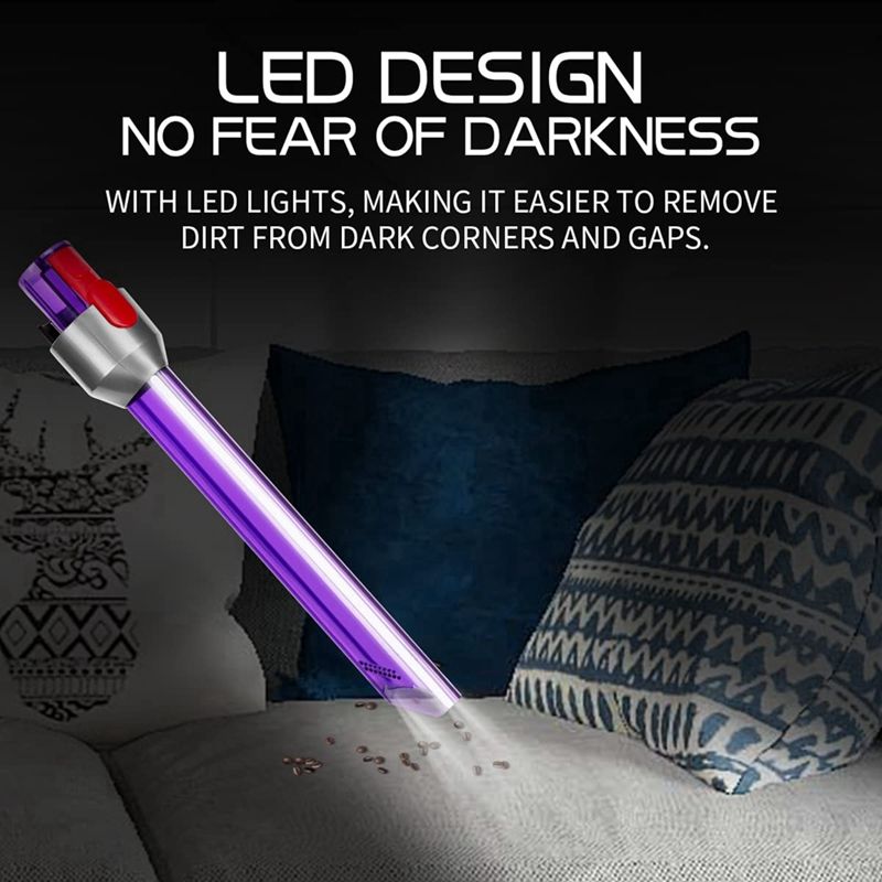 Crevice Tool with LED Lights for Dyson Vacuum Cleaner V7 V8