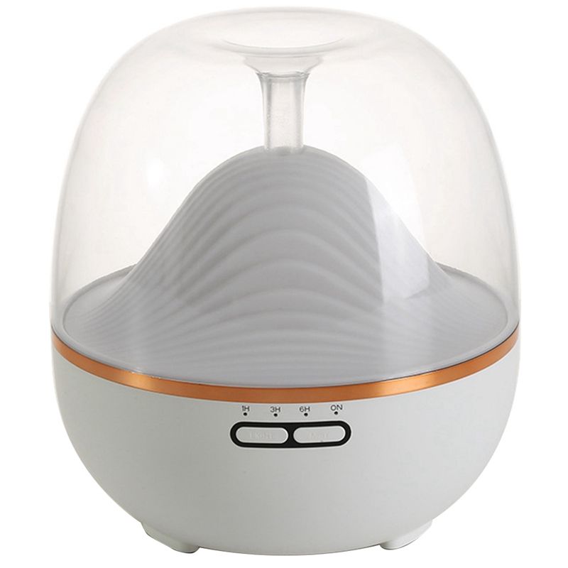 600Ml Aroma Diffuser Humidifier Remote Control Timing Adjustable Fog Amount Colorful Night Light Home Humidifier White