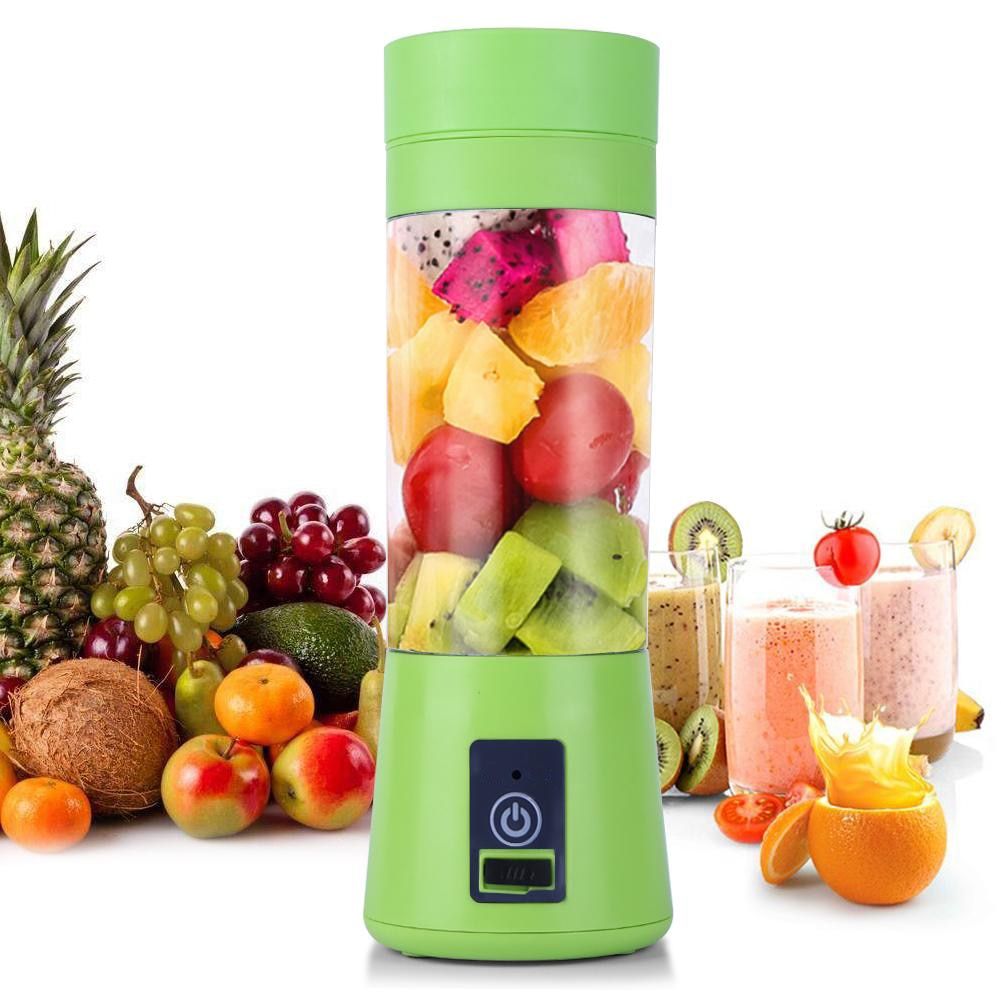 380ml 2 Blades USB Rechargeable Portable Electric Juice Machine Household Blender Portable Multifunctional Juicer Quick Juicerer