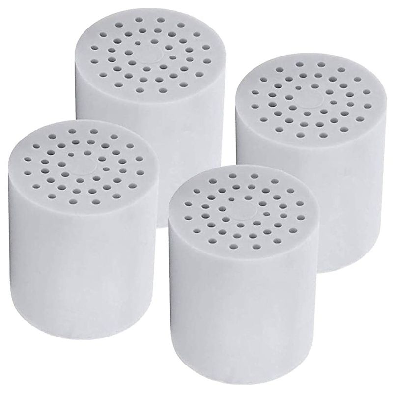 15 Stage Universal Shower Water Filter Cartridges (4 Pack) Removes Chlorine, Microorganisms, Hard Water - Replacement