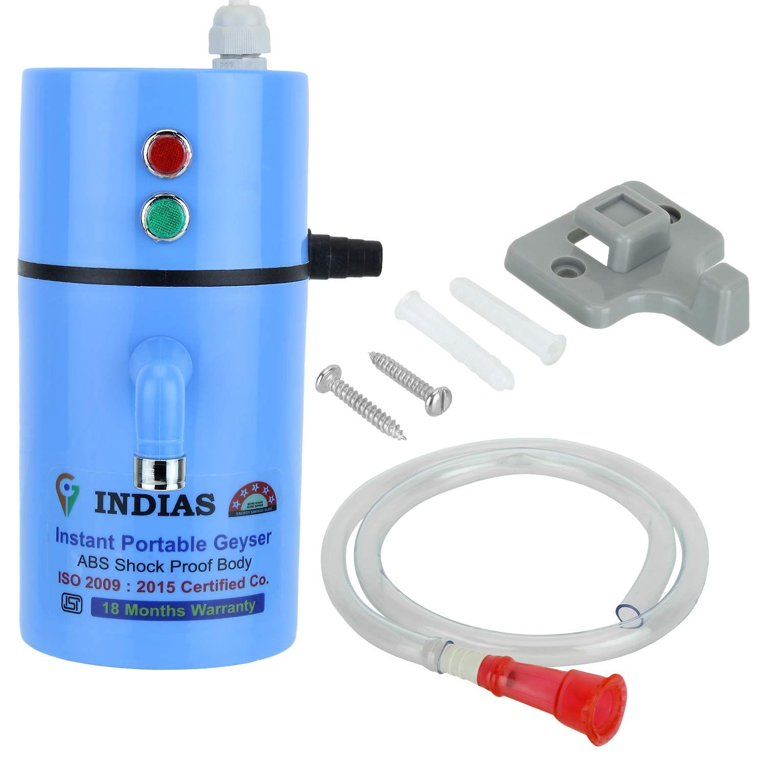 Instant Portable Water Heater/Geyser - 6 Colours : Green, sky blue, Ash-black, Orange,Yellow, White