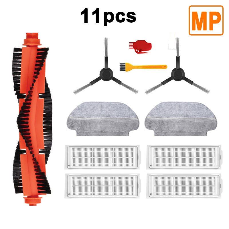 For jia LDS / STYJ02YM / Conga 3490 VioV2 PRO V3 SE  Hepa Filter Roller Side Brush Mop Cloth Vacuum cleaner Parts-11pcs