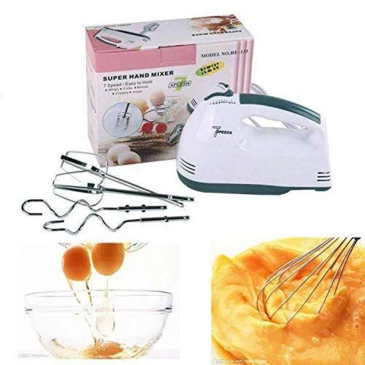 Electric Hand Mixer Whisk Egg Beater Cake Baking 7 Speed