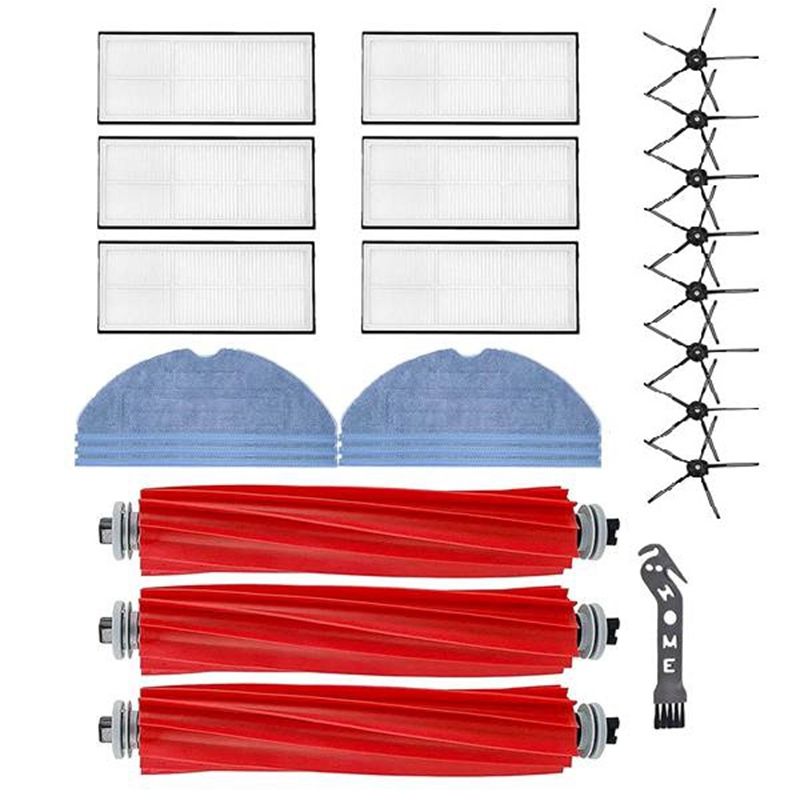 24 Pcs Main Brush Side Brush Hepa Filter Mop Cloth for Xiaomi Roborock S7 T7S T7S PLUS Vacuum Cleaner Spare Parts