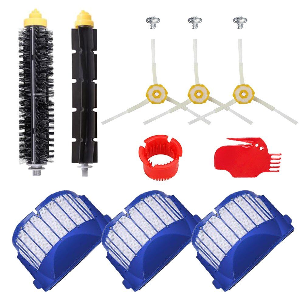 VFilters & Beater Bristle Brushes & Side Brushes for iRobot Roomba 600 Series 620 630 650 660 680 Vacuum Cleaner Parts-SMT107