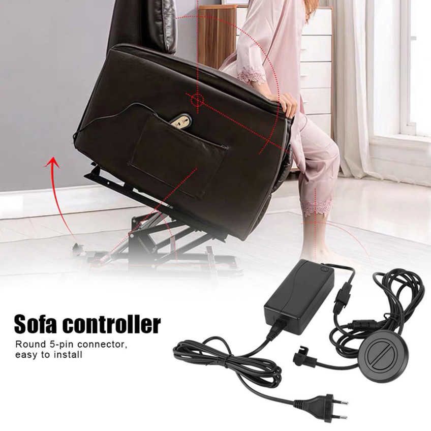 Sofa Switch Electric Hand Controller Recliner Wired Control EU 100‑240V 01 Male Head+01 Female Head